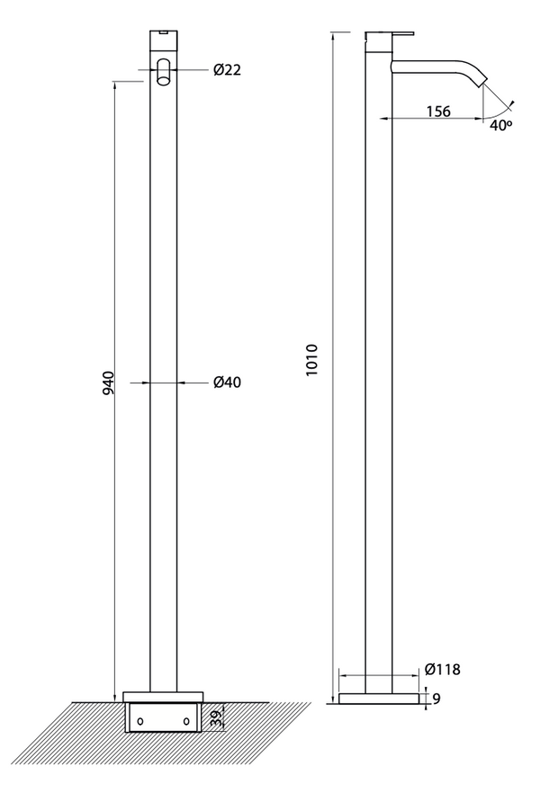 DO23 Floor Standing Tap