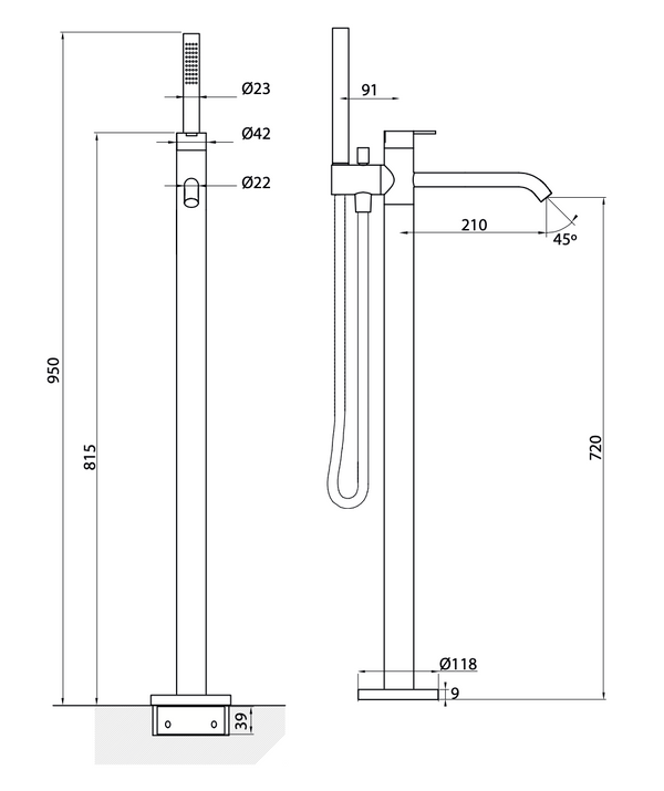 DO61 Freestanding Bath Tap