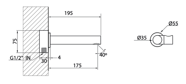 OT18 Wall Mounted Tap