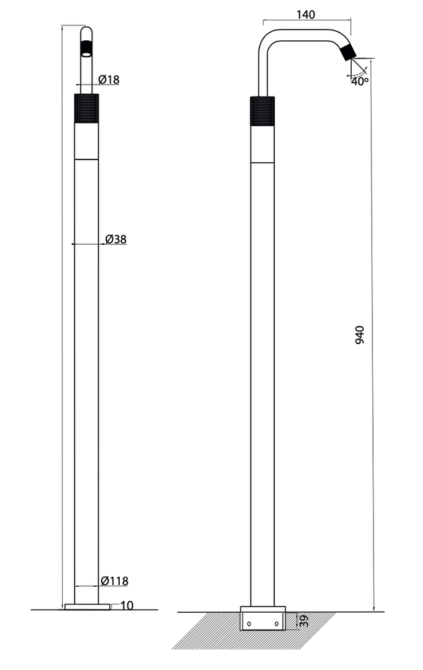 R223 Floor Standing Tap